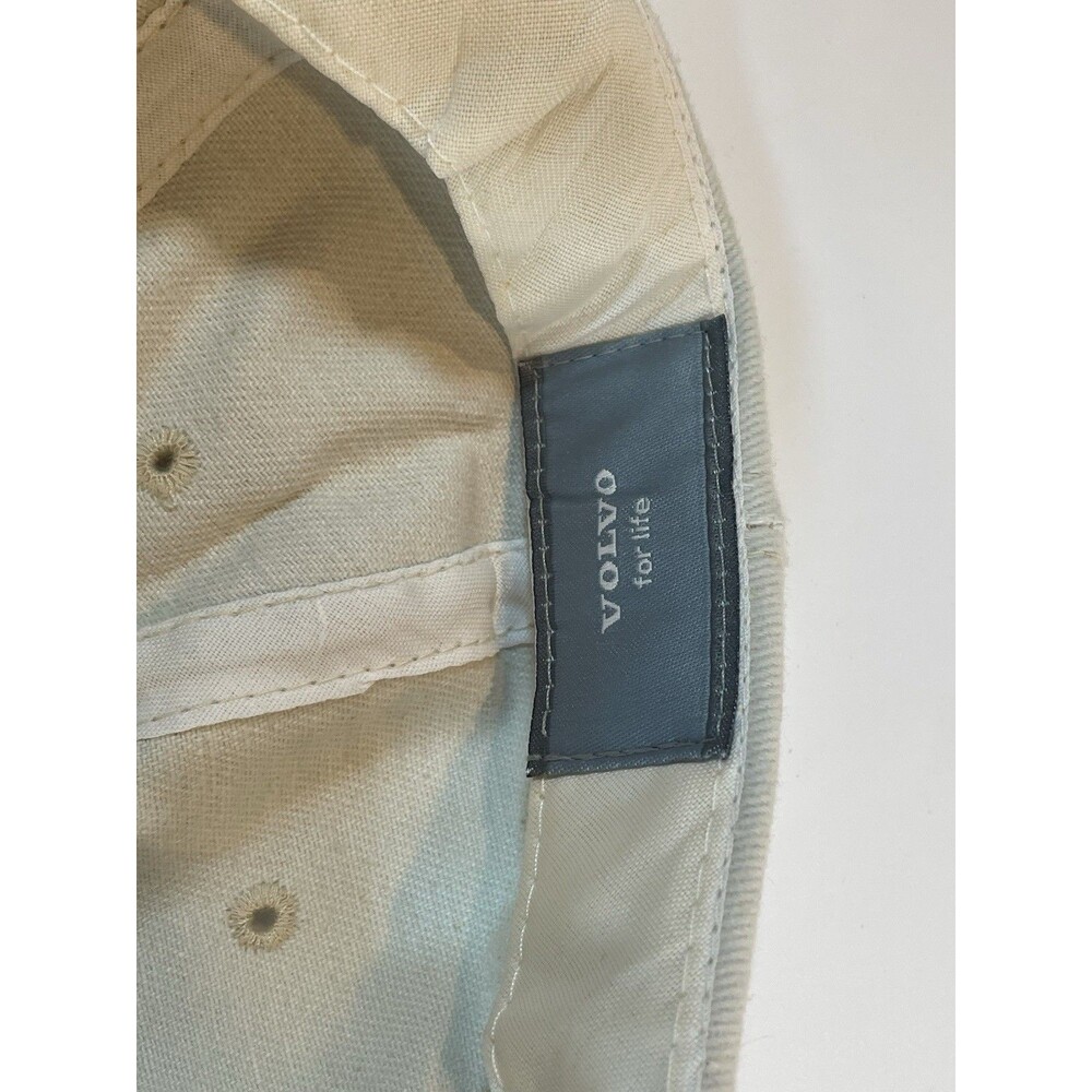 Authentic Volvo "For Life" Official Cap New With Tags Tan Khaki Driving Hat - Picture 9 of 11